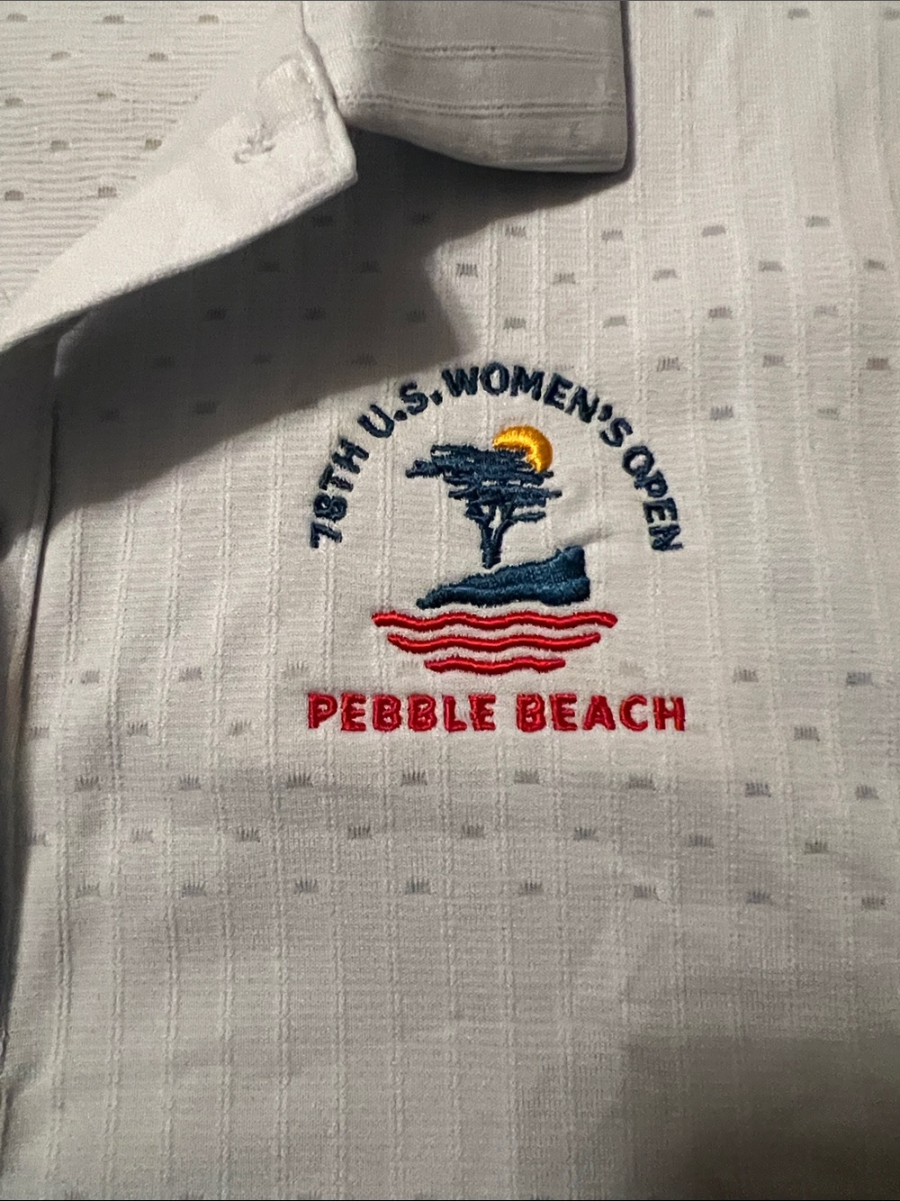 Nike Sleeveless Polo Golf Shirt - Light Gray with Pebble Beach Patch